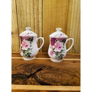 Set of 2, Royal Patrician Fine Bone China lidded Teacups
